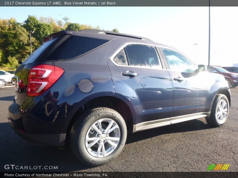 Blue Velvet Metallic / Jet Black 2017 Chevrolet Equinox LT AWD