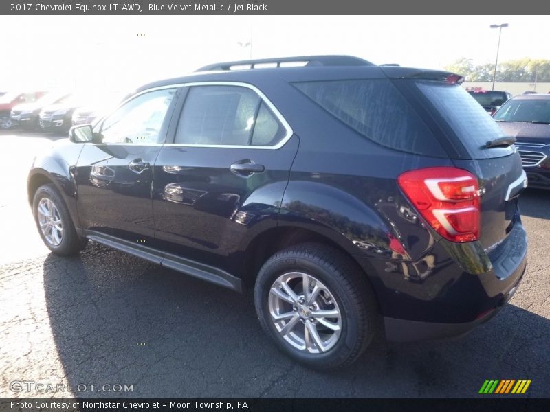 Blue Velvet Metallic / Jet Black 2017 Chevrolet Equinox LT AWD