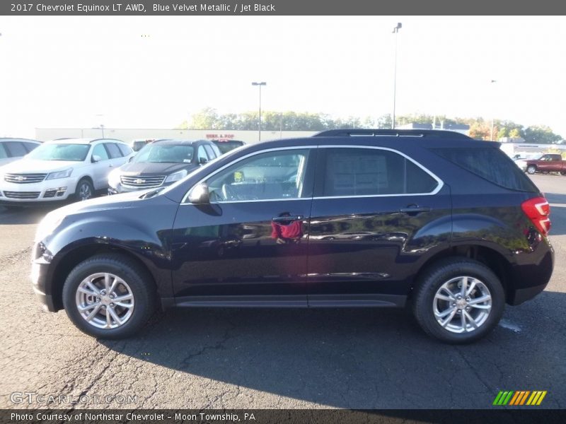 Blue Velvet Metallic / Jet Black 2017 Chevrolet Equinox LT AWD