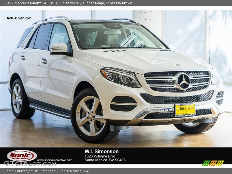 Polar White / Ginger Beige/Espresso Brown 2017 Mercedes-Benz GLE 350