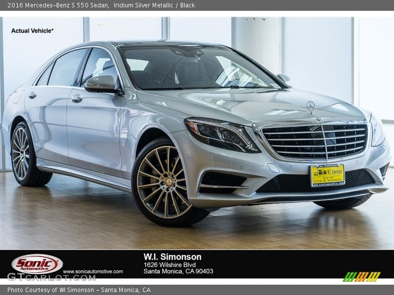 Iridium Silver Metallic / Black 2016 Mercedes-Benz S 550 Sedan
