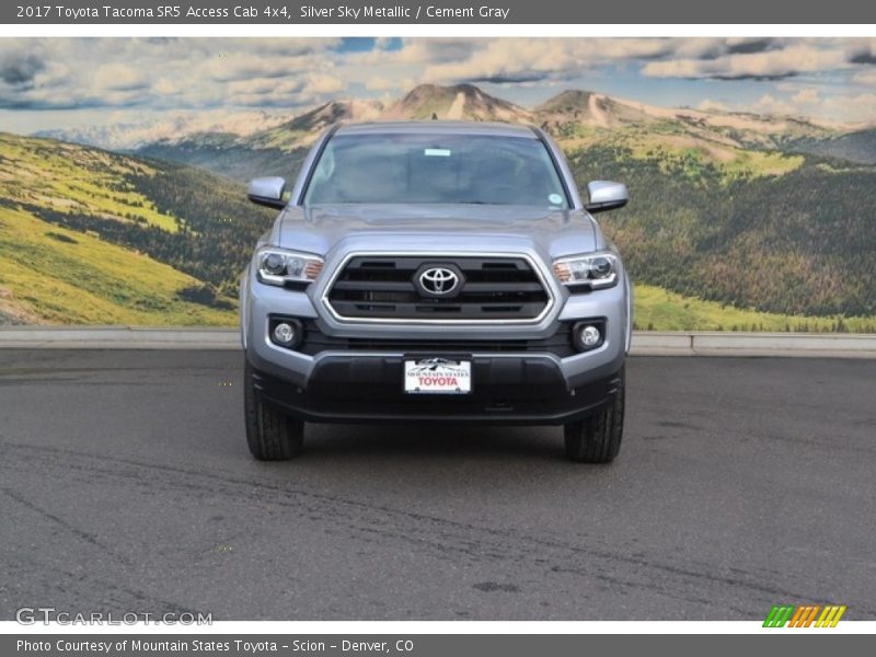 Silver Sky Metallic / Cement Gray 2017 Toyota Tacoma SR5 Access Cab 4x4