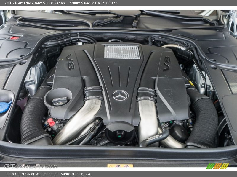 Iridium Silver Metallic / Black 2016 Mercedes-Benz S 550 Sedan