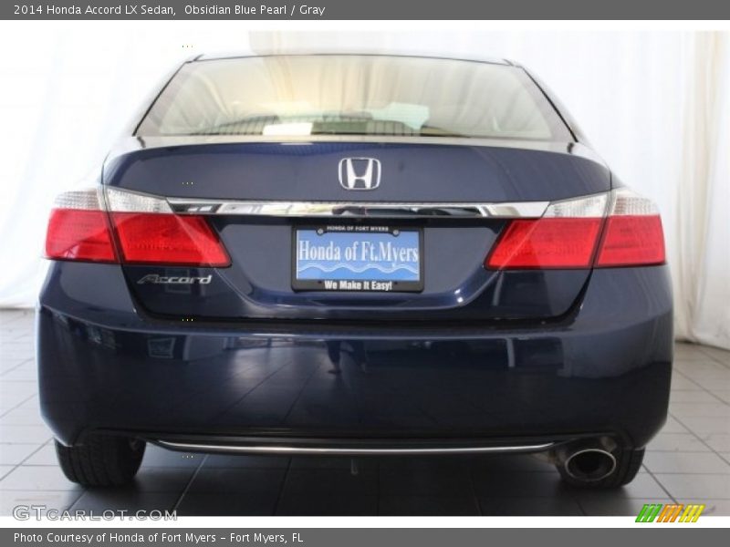 Obsidian Blue Pearl / Gray 2014 Honda Accord LX Sedan