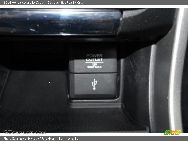 Obsidian Blue Pearl / Gray 2014 Honda Accord LX Sedan
