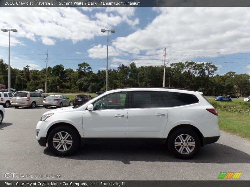 Summit White / Dark Titanium/Light Titanium 2016 Chevrolet Traverse LT