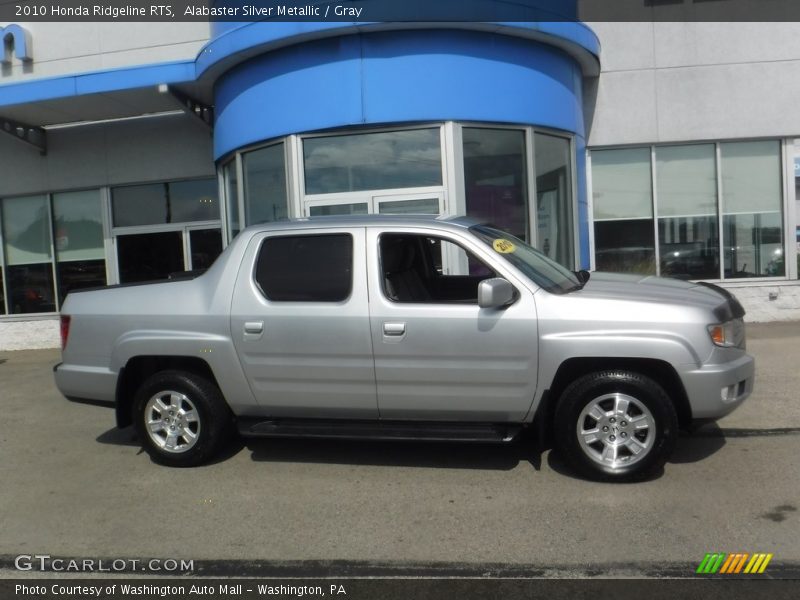 Alabaster Silver Metallic / Gray 2010 Honda Ridgeline RTS