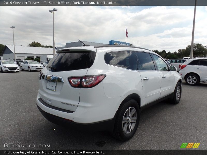 Summit White / Dark Titanium/Light Titanium 2016 Chevrolet Traverse LT