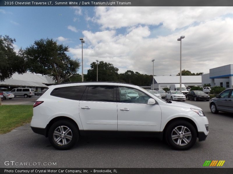Summit White / Dark Titanium/Light Titanium 2016 Chevrolet Traverse LT
