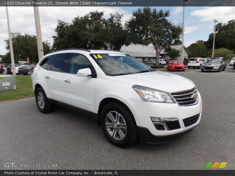 Summit White / Dark Titanium/Light Titanium 2016 Chevrolet Traverse LT