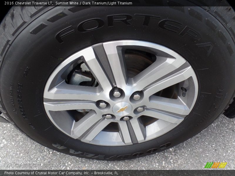 Summit White / Dark Titanium/Light Titanium 2016 Chevrolet Traverse LT