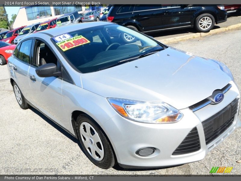 Ingot Silver / Charcoal Black 2014 Ford Focus S Sedan