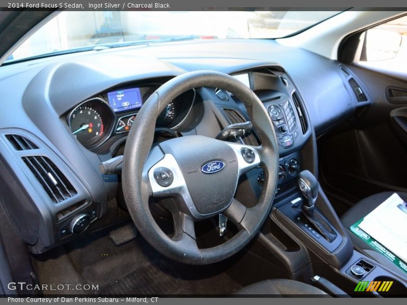 Ingot Silver / Charcoal Black 2014 Ford Focus S Sedan