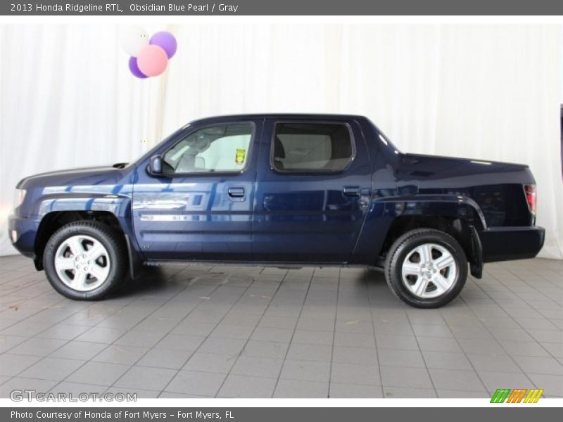 Obsidian Blue Pearl / Gray 2013 Honda Ridgeline RTL