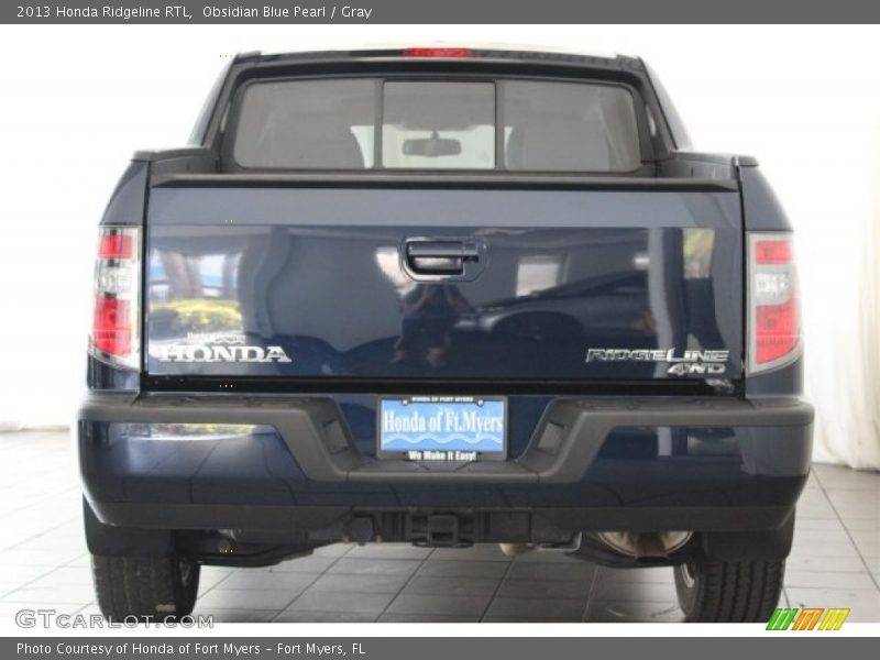 Obsidian Blue Pearl / Gray 2013 Honda Ridgeline RTL