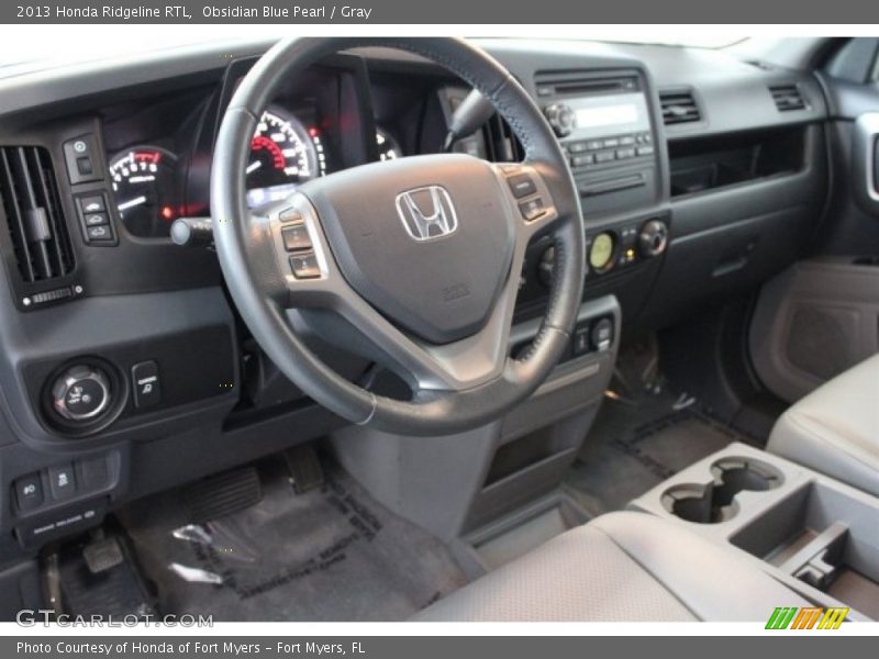 Obsidian Blue Pearl / Gray 2013 Honda Ridgeline RTL