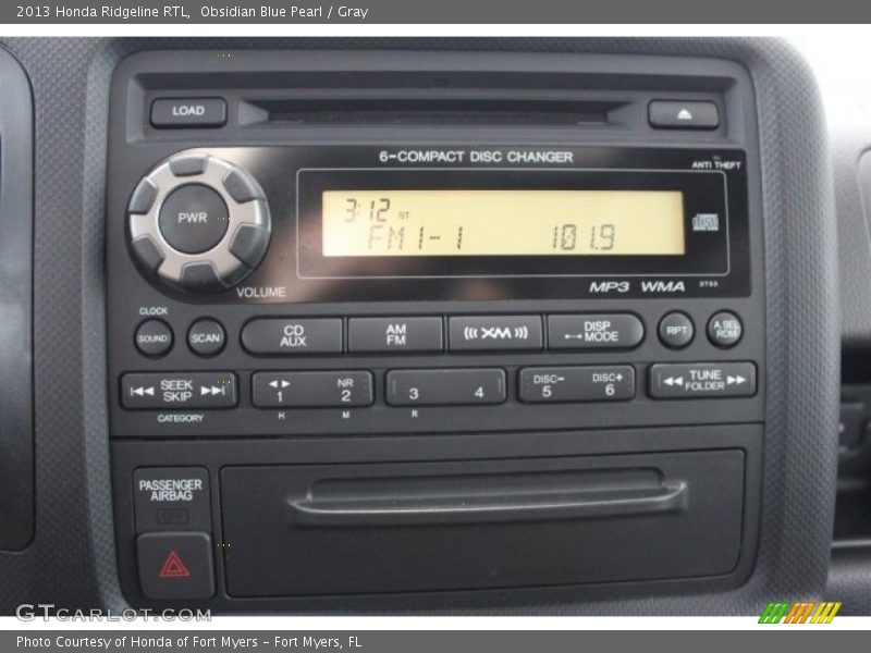 Obsidian Blue Pearl / Gray 2013 Honda Ridgeline RTL