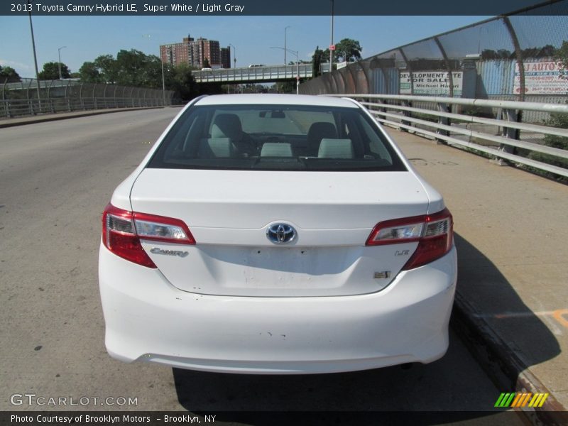 Super White / Light Gray 2013 Toyota Camry Hybrid LE