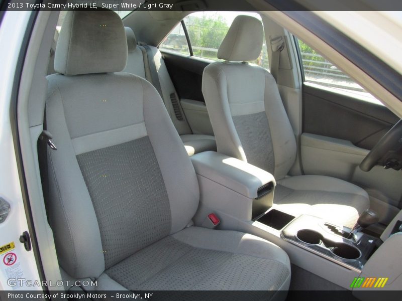 Super White / Light Gray 2013 Toyota Camry Hybrid LE