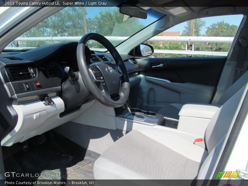 Super White / Light Gray 2013 Toyota Camry Hybrid LE