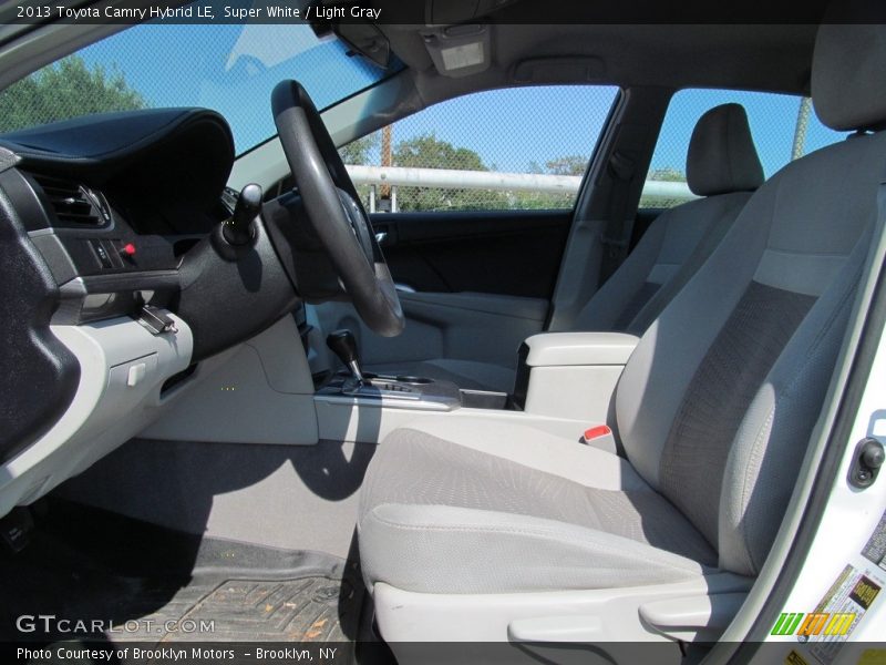 Super White / Light Gray 2013 Toyota Camry Hybrid LE