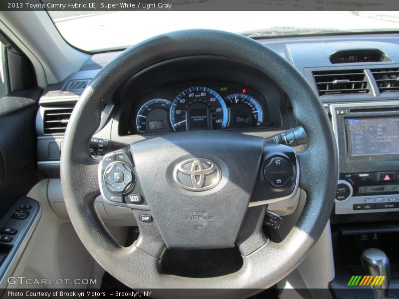 Super White / Light Gray 2013 Toyota Camry Hybrid LE