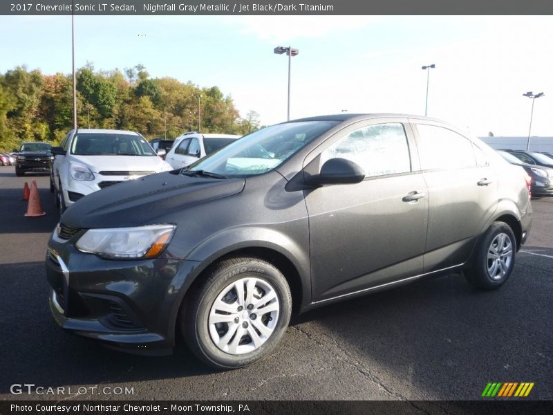 Nightfall Gray Metallic / Jet Black/Dark Titanium 2017 Chevrolet Sonic LT Sedan