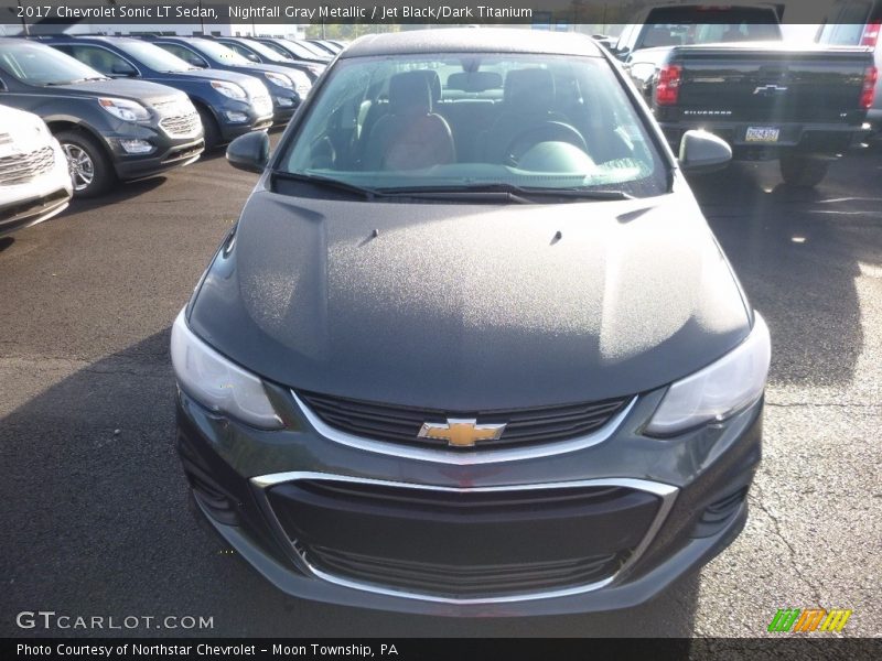 Nightfall Gray Metallic / Jet Black/Dark Titanium 2017 Chevrolet Sonic LT Sedan