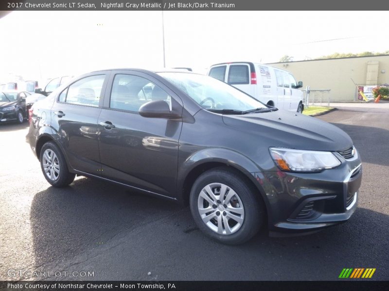 Nightfall Gray Metallic / Jet Black/Dark Titanium 2017 Chevrolet Sonic LT Sedan