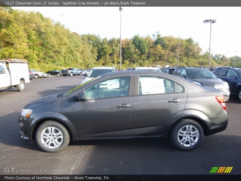 Nightfall Gray Metallic / Jet Black/Dark Titanium 2017 Chevrolet Sonic LT Sedan