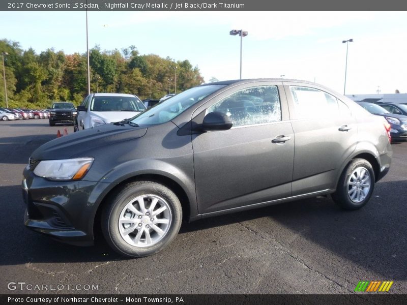Nightfall Gray Metallic / Jet Black/Dark Titanium 2017 Chevrolet Sonic LS Sedan