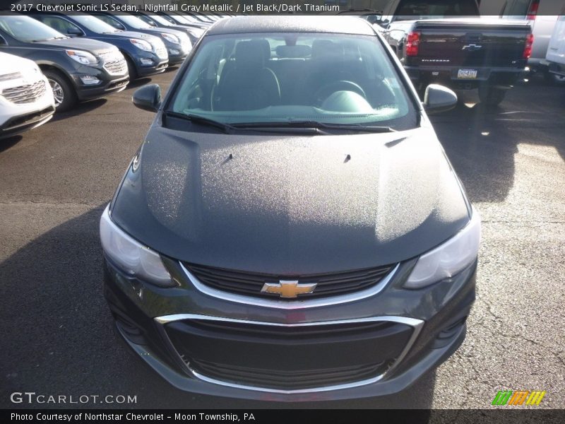 Nightfall Gray Metallic / Jet Black/Dark Titanium 2017 Chevrolet Sonic LS Sedan