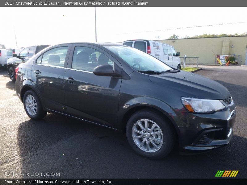 Nightfall Gray Metallic / Jet Black/Dark Titanium 2017 Chevrolet Sonic LS Sedan