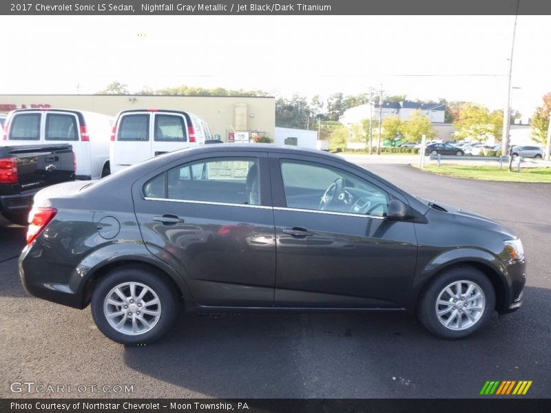 Nightfall Gray Metallic / Jet Black/Dark Titanium 2017 Chevrolet Sonic LS Sedan