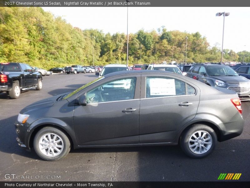 Nightfall Gray Metallic / Jet Black/Dark Titanium 2017 Chevrolet Sonic LS Sedan