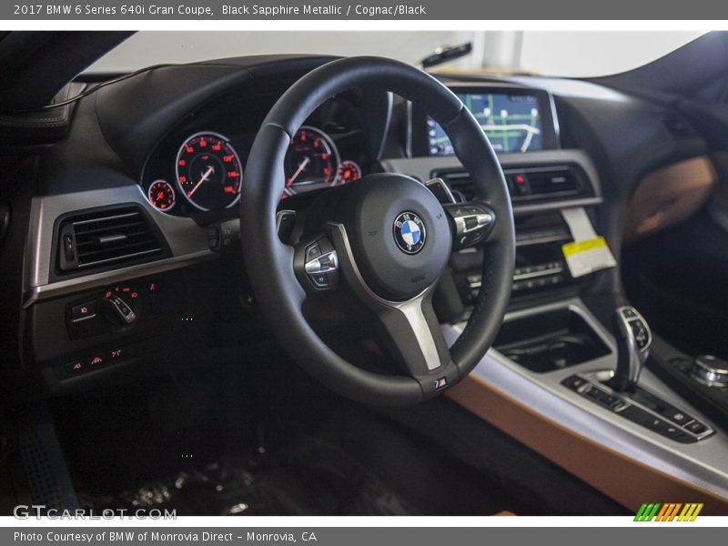 Black Sapphire Metallic / Cognac/Black 2017 BMW 6 Series 640i Gran Coupe