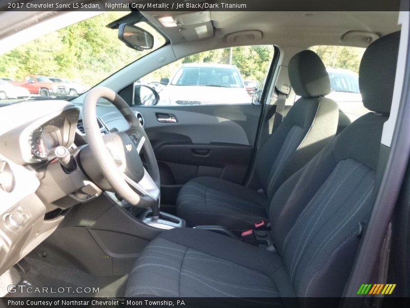 Nightfall Gray Metallic / Jet Black/Dark Titanium 2017 Chevrolet Sonic LS Sedan