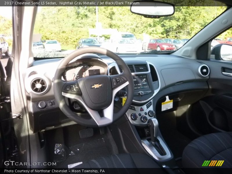 Nightfall Gray Metallic / Jet Black/Dark Titanium 2017 Chevrolet Sonic LS Sedan