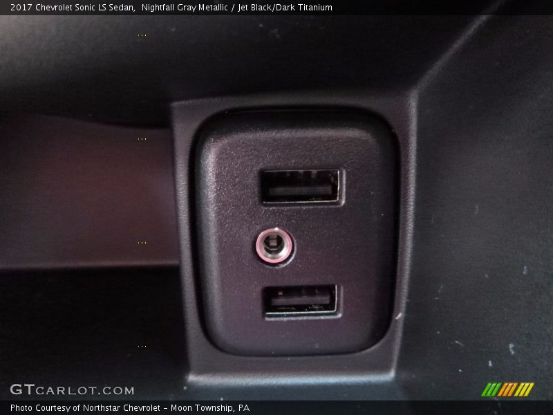 Nightfall Gray Metallic / Jet Black/Dark Titanium 2017 Chevrolet Sonic LS Sedan
