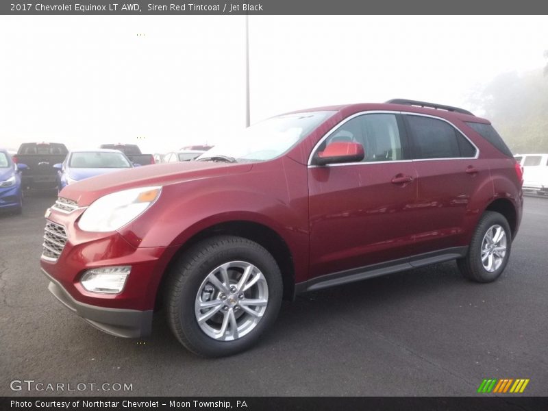 Siren Red Tintcoat / Jet Black 2017 Chevrolet Equinox LT AWD