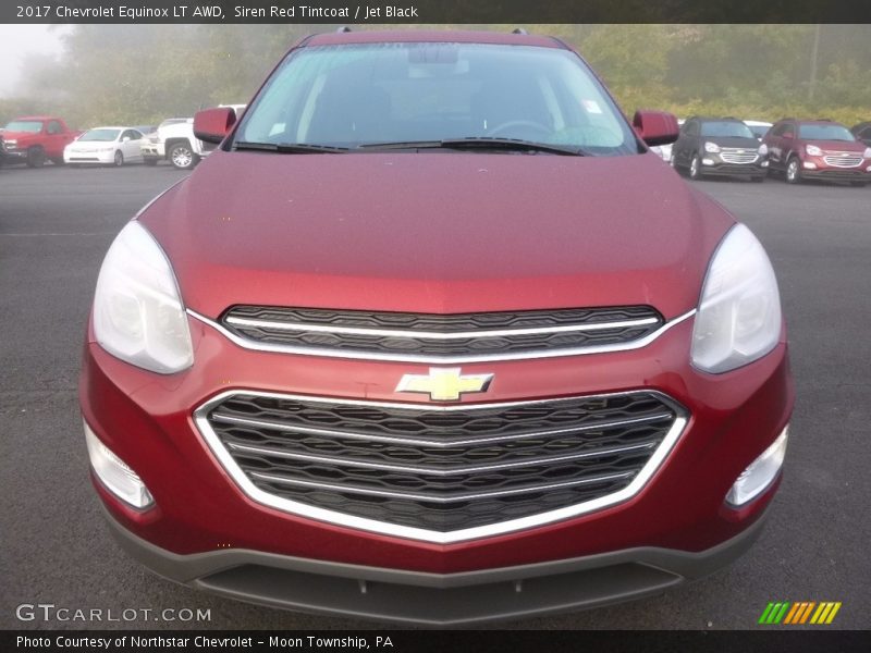 Siren Red Tintcoat / Jet Black 2017 Chevrolet Equinox LT AWD