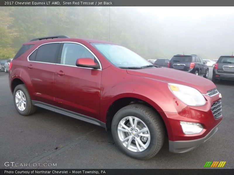 Siren Red Tintcoat / Jet Black 2017 Chevrolet Equinox LT AWD
