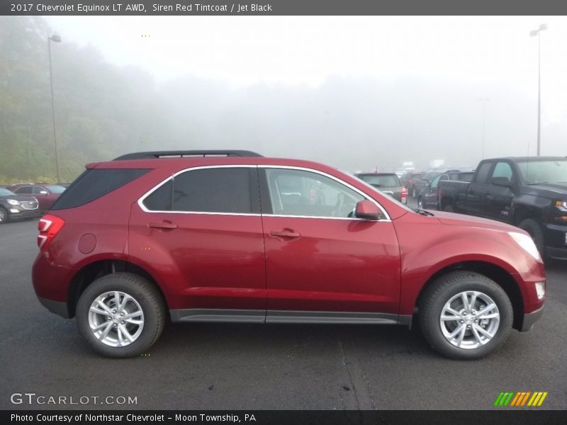 Siren Red Tintcoat / Jet Black 2017 Chevrolet Equinox LT AWD