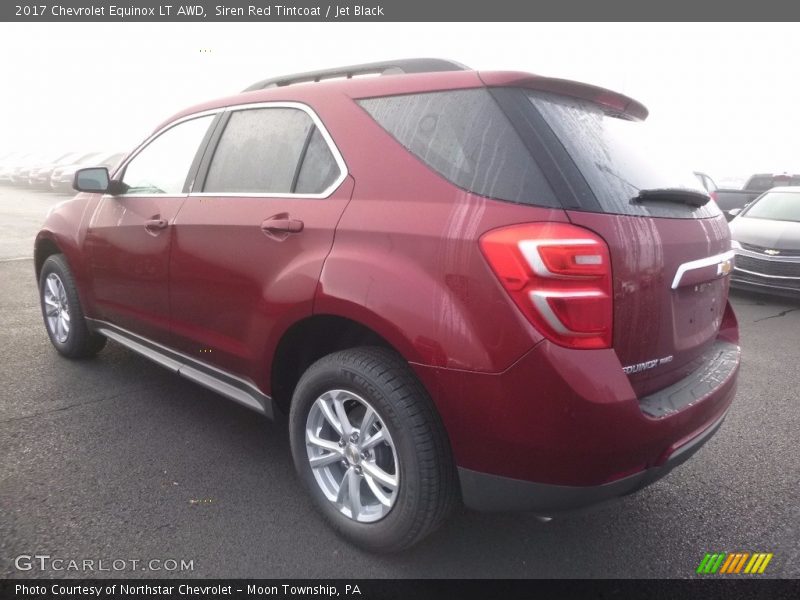 Siren Red Tintcoat / Jet Black 2017 Chevrolet Equinox LT AWD