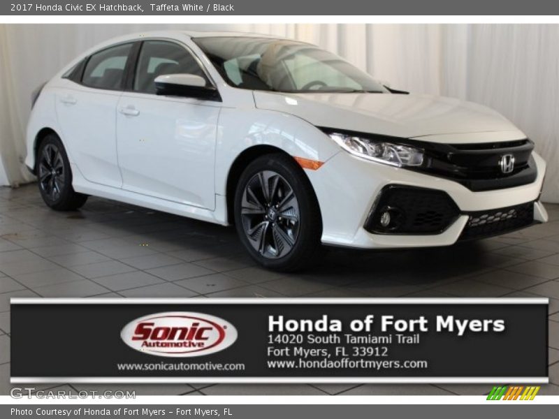 Taffeta White / Black 2017 Honda Civic EX Hatchback