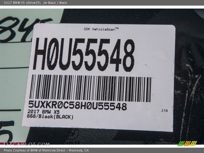 Jet Black / Black 2017 BMW X5 xDrive35i