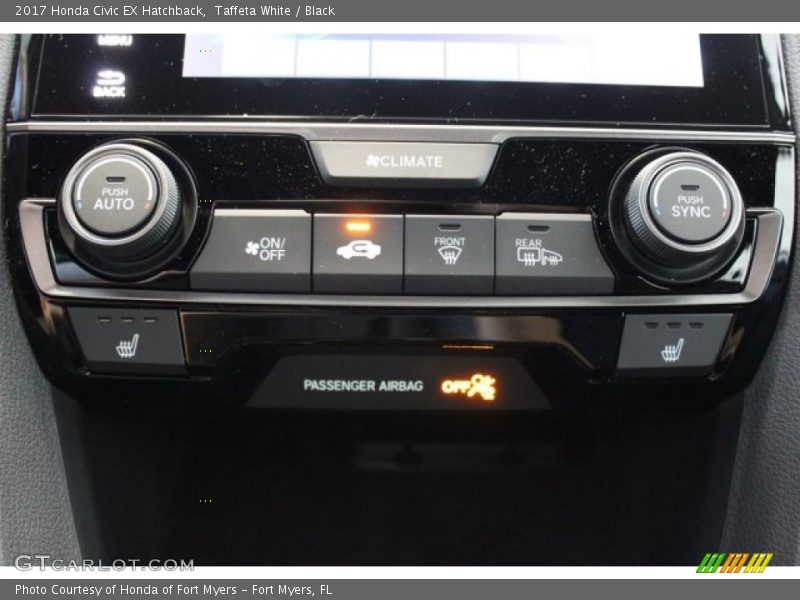 Taffeta White / Black 2017 Honda Civic EX Hatchback