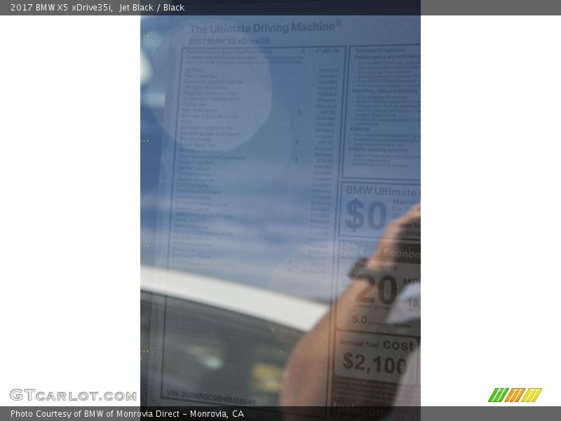 Jet Black / Black 2017 BMW X5 xDrive35i