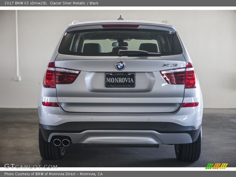 Glacier Silver Metallic / Black 2017 BMW X3 sDrive28i