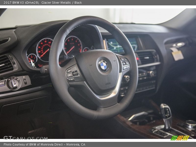 Glacier Silver Metallic / Black 2017 BMW X3 sDrive28i